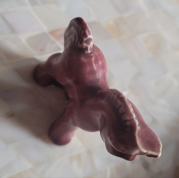 Morton Pottery Red Miniature 3" Horse Figurine Vintage 40s 50s - Picture 3 of 8